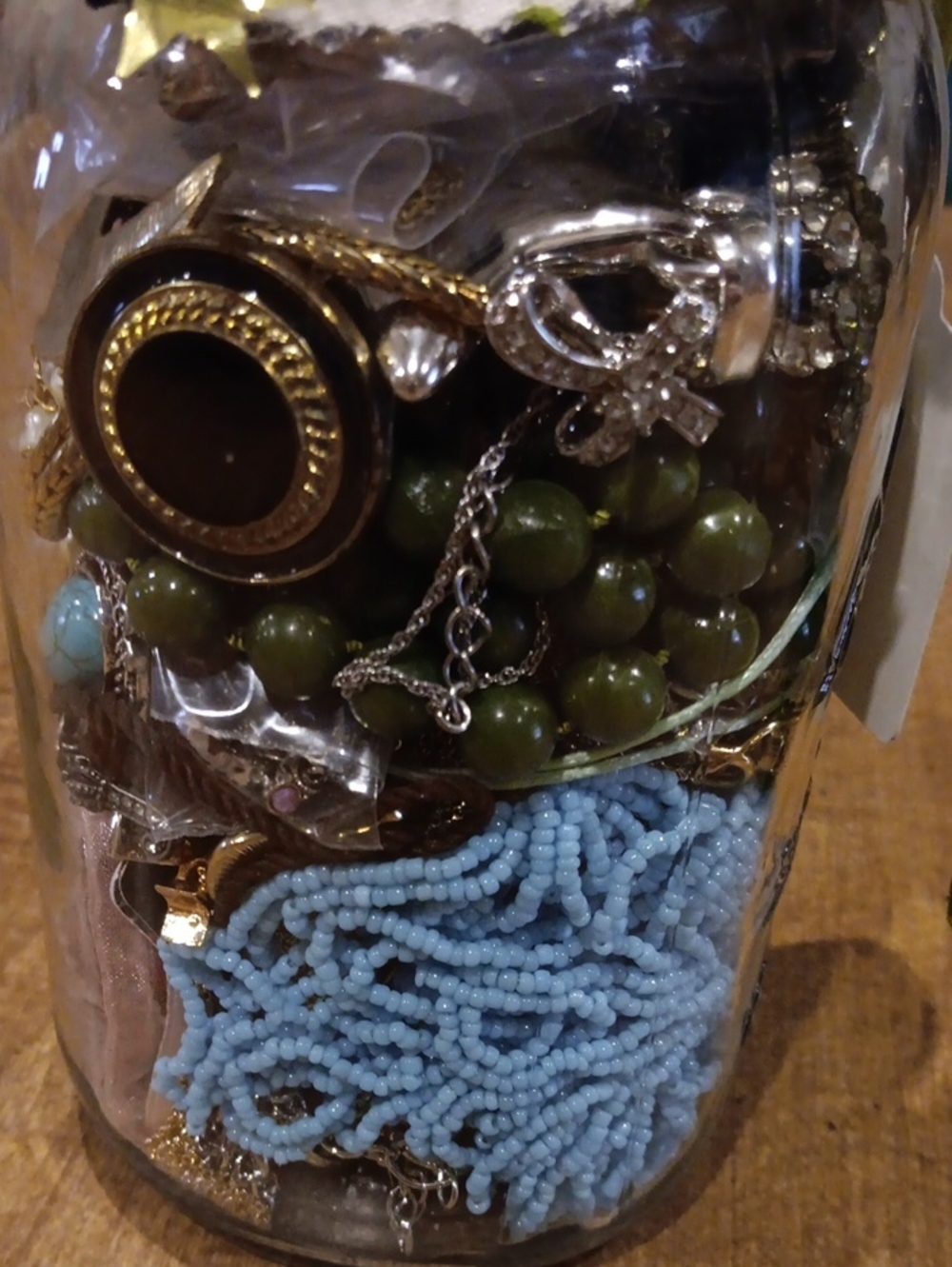 Jewerly Jar #3 Assorted Women’s Beaded Set — Green & Light Blue